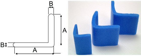 Foam L Section Edge Protectors